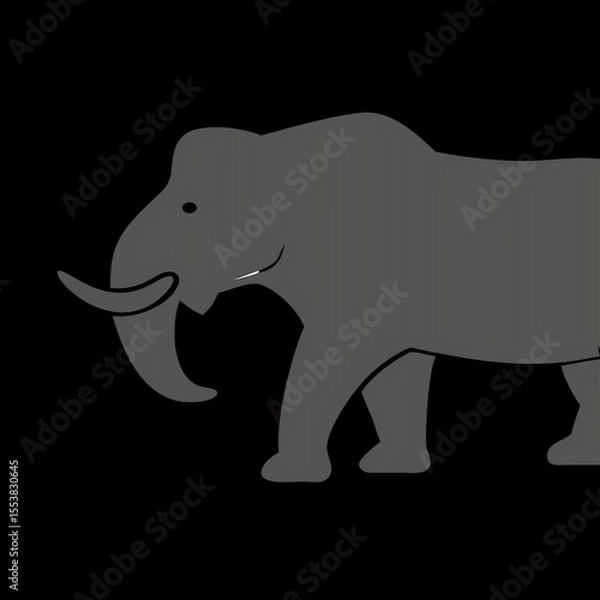 Fototapeta vector illustration of an elephant