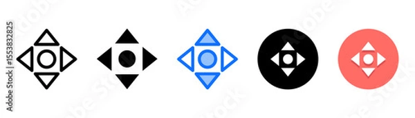 Obraz Controller icon set with multiple style collection