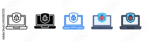 Obraz Malware icon set with multiple style collection