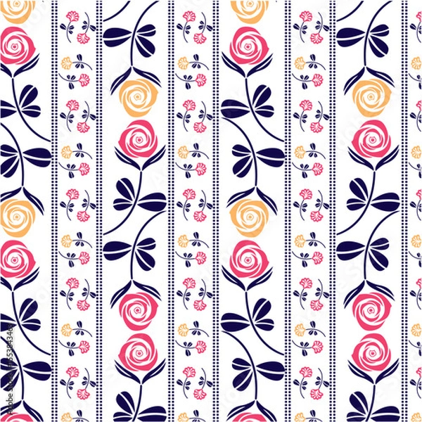 Obraz Decorative Ornaments roses pattern