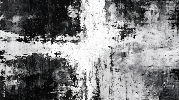 Fototapeta Abstract grunge black and white distressed texture background Stock Illustration