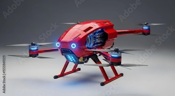 Obraz Red Futuristic Drone