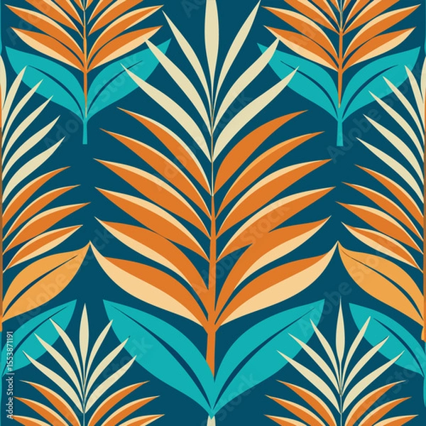Obraz Palm leaf pattern vector design