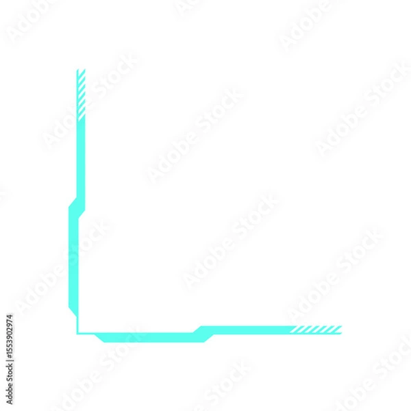 Obraz Y2K retro frame element. Abstract icon in modern shape. Flat aesthetic, graphic design, trendy for 90s nostalgia, ideal for digital projects or decorations.
