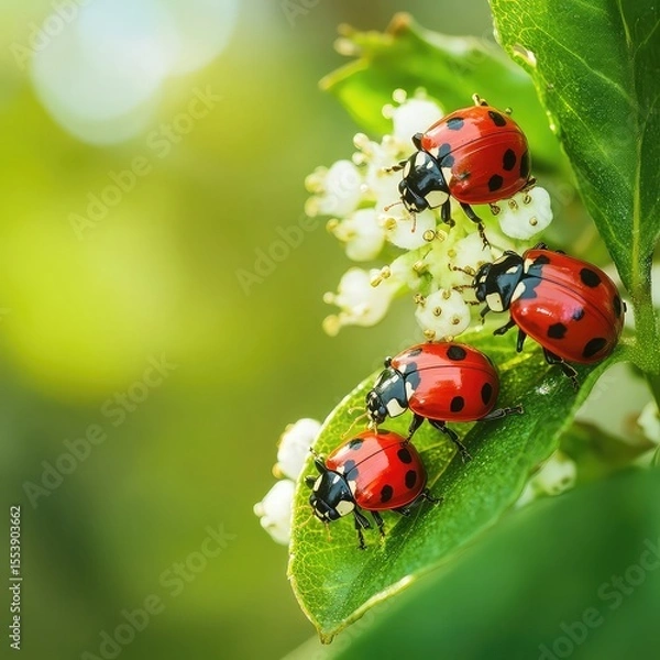 Fototapeta Eco pest control method using biological predators, pheromone traps, plant-based deterrents, habitat design, and integrated strategies for reducing chemical use in gardens