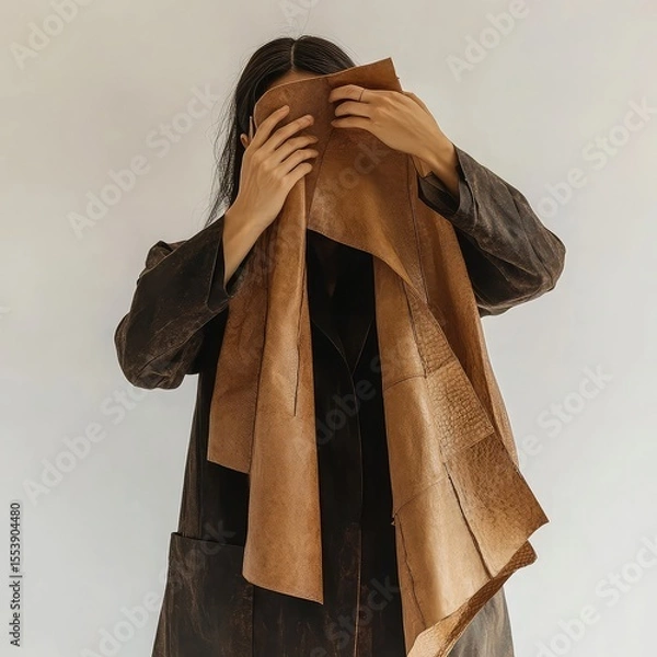 Fototapeta Eco-Friendly Leather Alternatives made from plant-based, lab-grown, or recycled materials to provide sustainable options for fashion, furniture, and accessories without relying on animal products