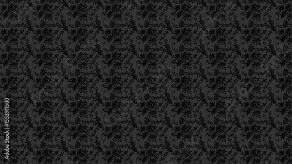 Fototapeta Elegant dark grey floral vine pattern with subtle vintage charm