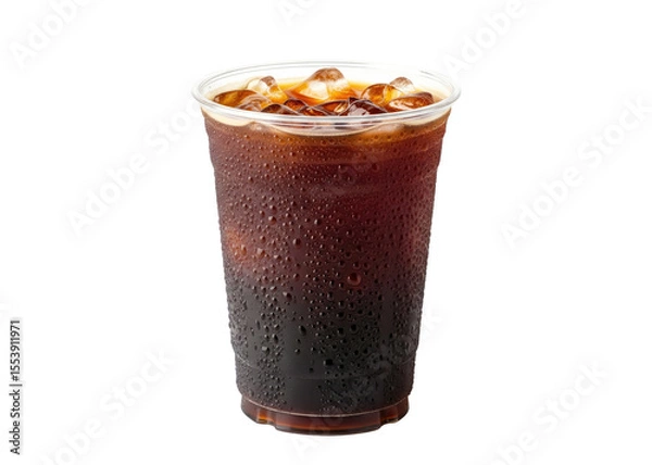 Obraz iced americano coffee in a plastic cup