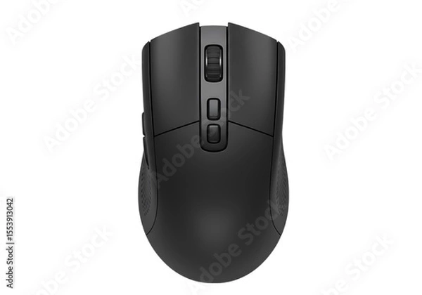 Obraz Sleek Black Gaming Mouse Precision Engineering isolated on transparent background