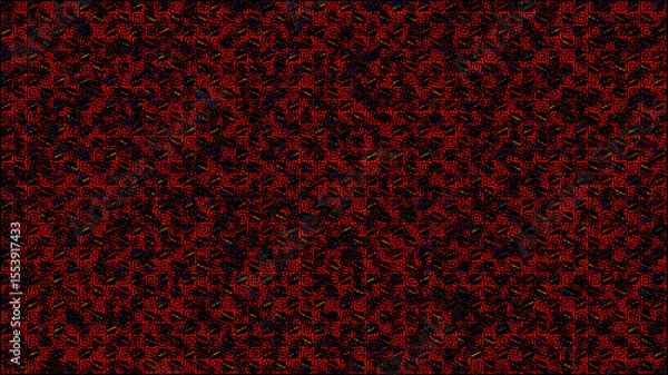 Fototapeta Intricate red and black geometric pattern with subtle colorful accents