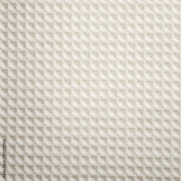 Fototapeta White geometric texture background, abstract pyramid pattern, seamless square grid, modern 3D surface design