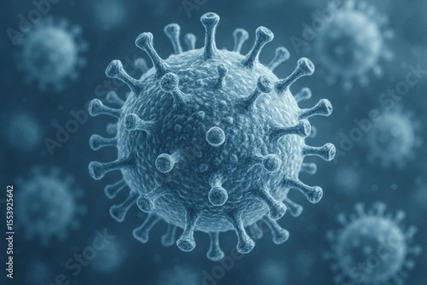 Obraz Detailed closeup of a virus illustration