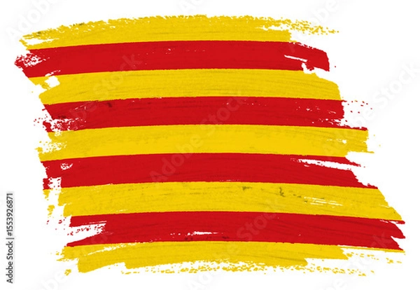 Fototapeta Catalonia flag background paint splash brushstroke