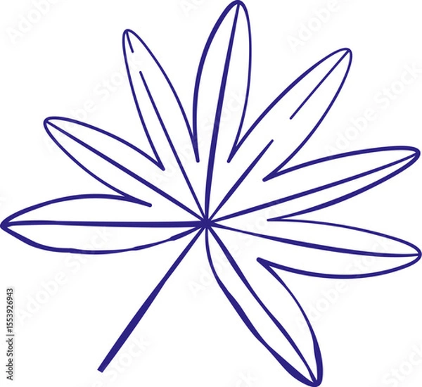 Obraz Tropical Leaf Sketch