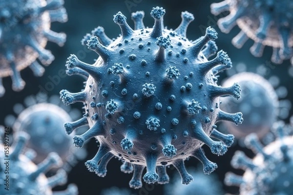 Obraz Detailed illustration of virus structure