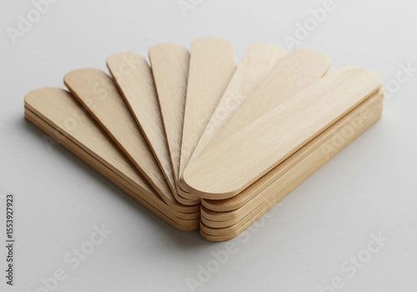 Obraz Sustainable Wooden Craft Sticks Eco-Friendly and Renewable Resource for DIY Projects and Crafts