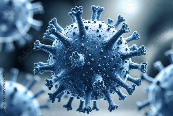 Obraz Detailed closeup of a microscopic virus
