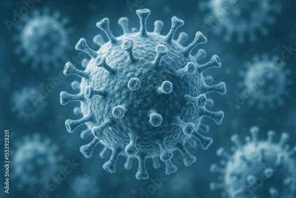 Obraz Detailed illustration of a virus structure