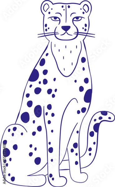 Obraz Leopard Animal Sketch