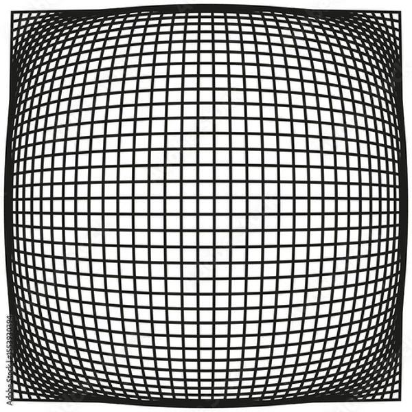 Obraz Spherical grid pattern. Abstract globe mesh. Three dimensional Vector. Futuristic surface element.