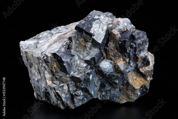 Fototapeta Molybdenite sample from mining It s a molybdenum disulfide mineral MoS2