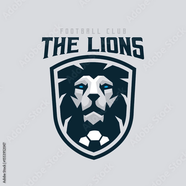 Obraz Lion mascot logo for soccer or football team