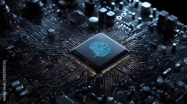 Fototapeta AI, Artificial Intelligence concept,3d rendering,conceptual image