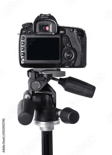 Obraz Modern professional video camera isolated on white