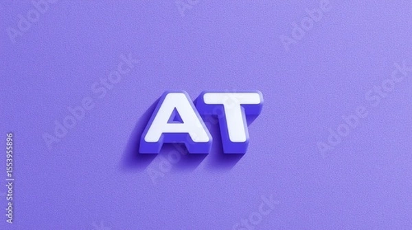Fototapeta Artificial intelligence AI isometric typographic 