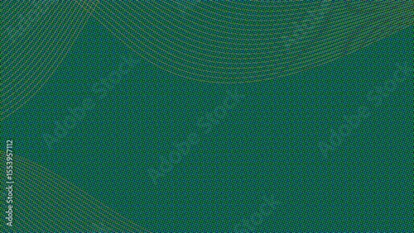 Fototapeta Abstract teal and gold halftone pattern with concentric circles