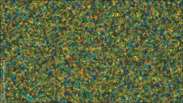Fototapeta Abstract pattern of colorful dots and lines with a vintage halftone effect