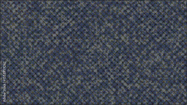 Fototapeta Intricate geometric pattern with blue and white repeating motifs on black