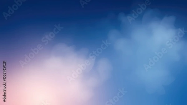 Obraz Serene blend of blues and pinks creates a calming abstract scene reminiscent of early morning skies filled with gentle clouds