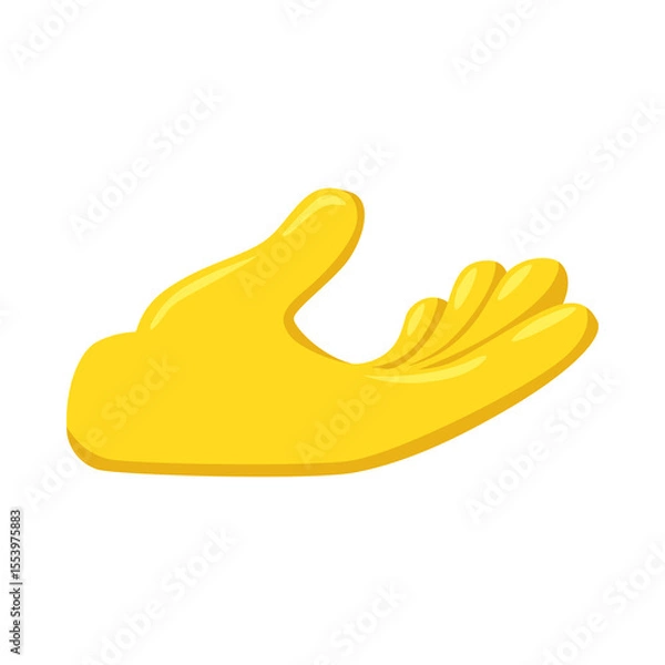 Fototapeta Palm Up Hand Sign Emoji Icon Illustration. Gesture Vector Symbol Emoticon Design Clip Art Sign Comic Style.