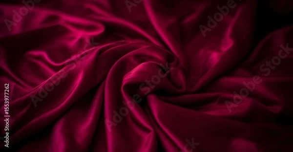 Fototapeta A close up of a red fabric with a swirl pattern