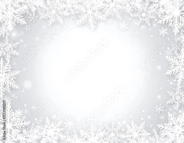 Obraz Winter snowflake frame