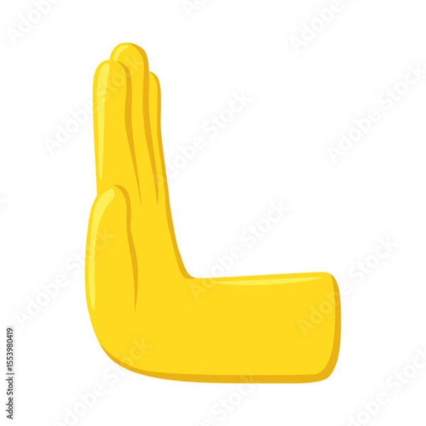 Fototapeta Leftwards Pushing Hand Sign Emoji Icon Illustration. Gesture Vector Symbol Emoticon Design Clip Art Sign Comic Style.