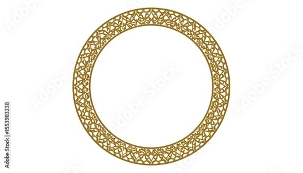 Obraz Ornate gold circle frame