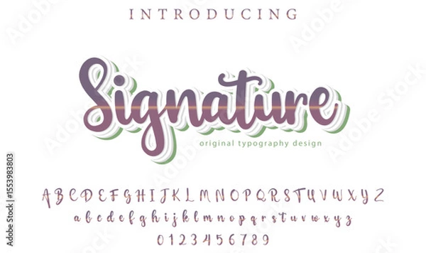Fototapeta Signature Font – Stylish Script Typeface with Bold Modern Brush Lettering