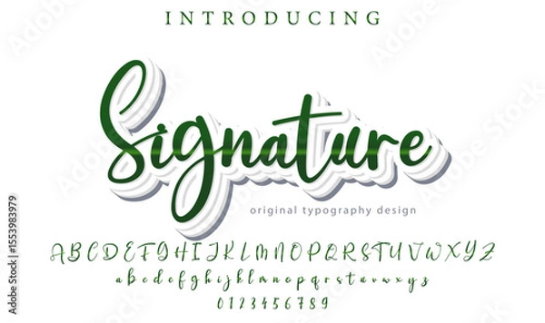 Fototapeta Signature Font – Stylish Script Typeface with Bold Modern Brush Lettering