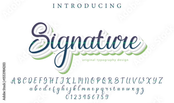Fototapeta Signature Font – Stylish Script Typeface with Bold Modern Brush Lettering