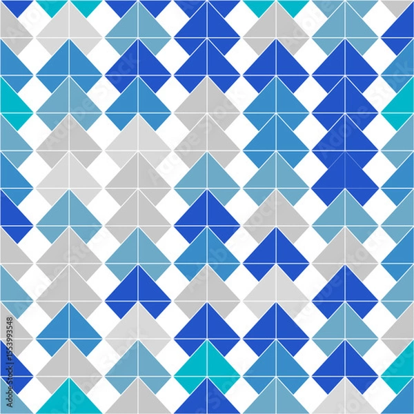 Obraz Geometric pattern design digital art abstract modern decor colorful aesthetic, seamless pattern