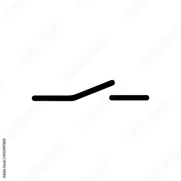 Fototapeta Simple Line Style Electrical Switch Open Circuit Icon Symbol