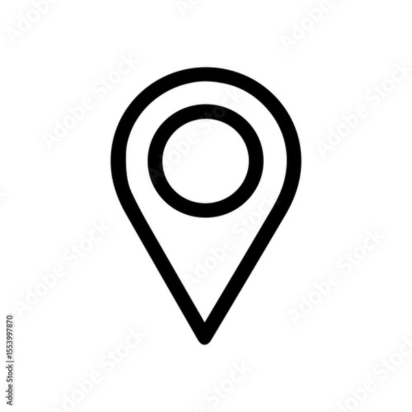Fototapeta Minimalist Outline Location Pointer Simple Sign Symbol Graphic Element