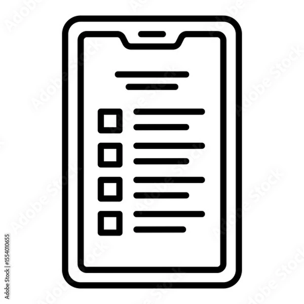 Obraz To do list icon in smartphone application