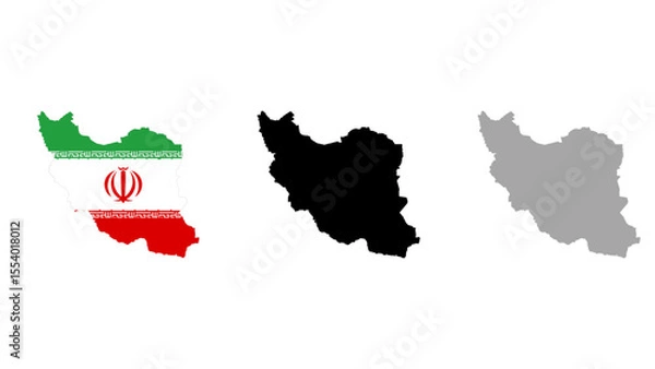 Fototapeta Iran Map High-Resolution Vector Illustrations of Iranian Geography