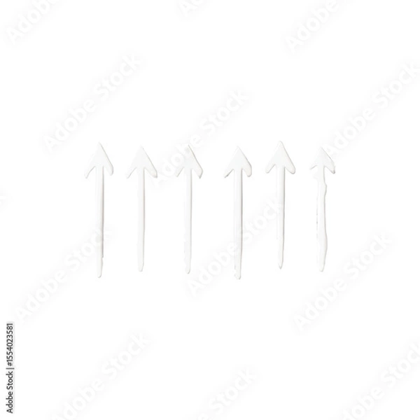 Fototapeta Business Growth Graph with Upward Arrow Isolated on White Background