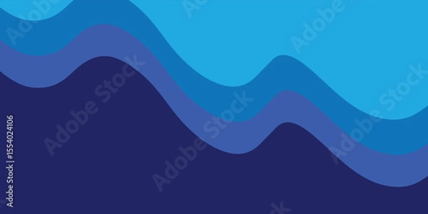Fototapeta Modern wave layered vector background illustration