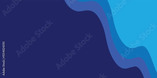 Fototapeta Modern wave layered vector background illustration