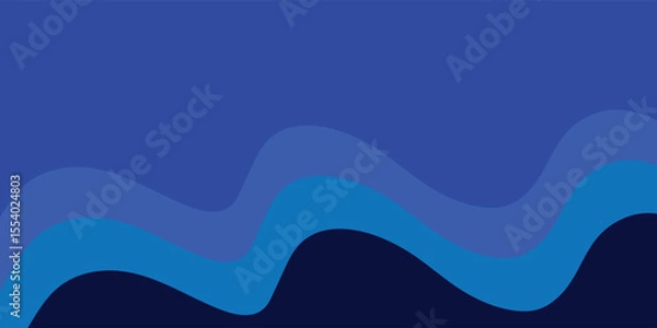 Fototapeta Modern wave layered vector background illustration